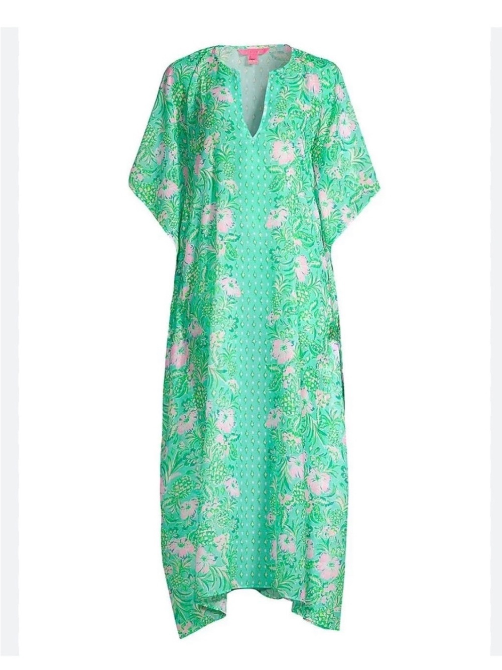 NWT Lilly Pulitzer Cuca Floral Maxi Caftan Oh diamond girl SZ s/m - Picture 2 of 4